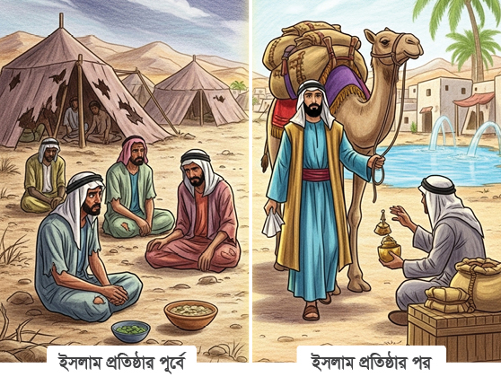 ইসলাম যেভাবে বদলে দিয়েছিল আরবদের, পুঁজিবাদী গণতন্ত্র-সমাজতন্ত্র নয় মুক্তির পথ একমাত্র ইসলাম -মোখলেছুর রহমান সুমন